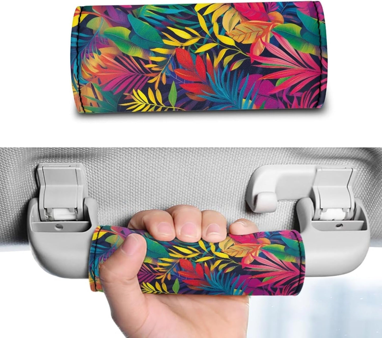 Colourful Flower Luggage Handle Wrap for Suitcase 2 Pcs Luggage Tags Suitcases Luggage Identifier Set Women Girls Cute Suitcase Sleeve Protector Door Handle Covers
