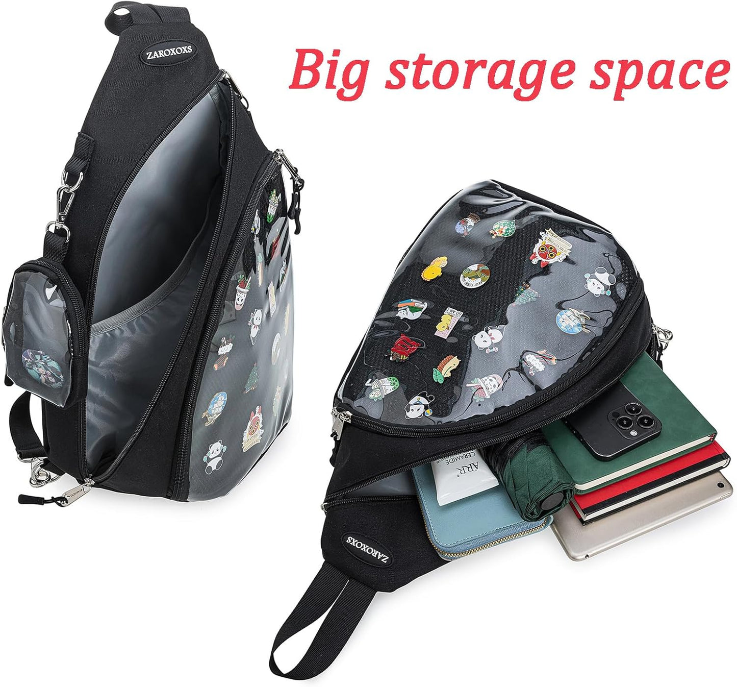 Mens Womens Oxford Ita Bag Pin Display Chest Pack Single Shoulder Bag Sport Backpack Packs Hiking