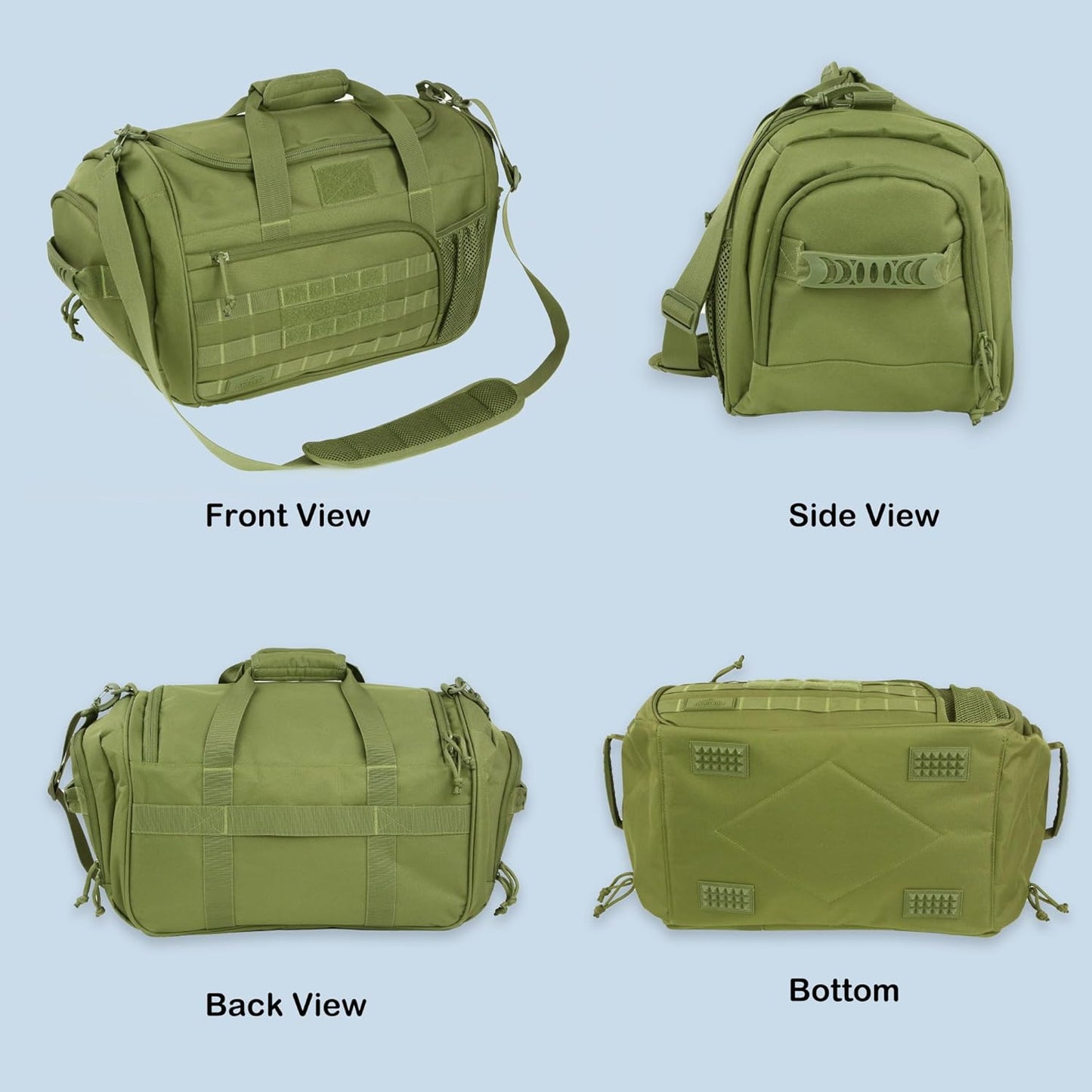 APRlLBAY Gym Bag Large Size 43L Training Bag Traveling With Luggage Strap Equipment Bag Tactical Military Duffel for Men&Women Basketball Football Weekender,Sports Bag Sturdy (Green)