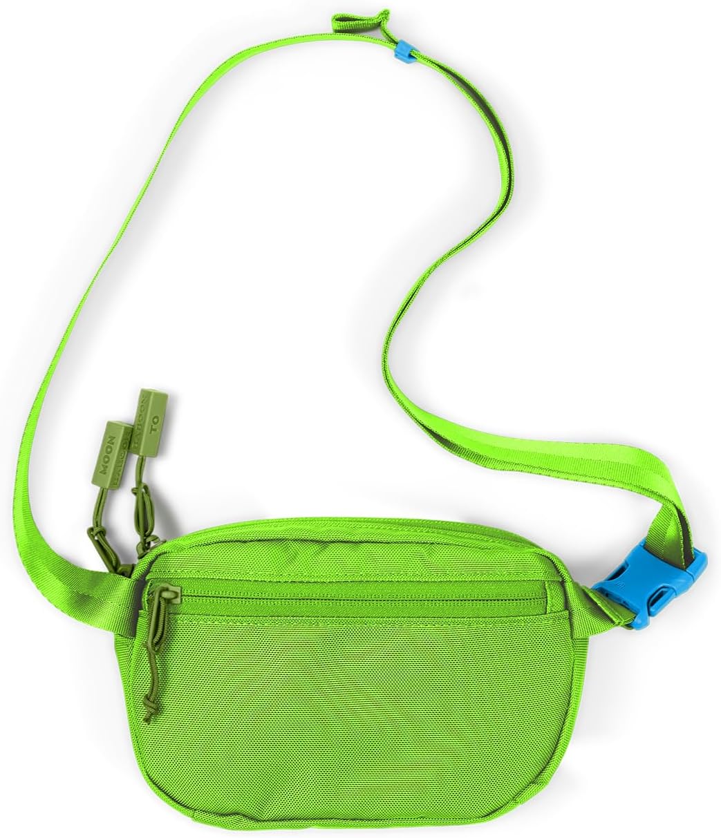 Baboon to the Moon Fanny Pack - Trendy, Compact, Water-Repellent Waist Bag in Multiple Colors and Sizes for Men and Women (Lime Breeze, Mini (1.5L))