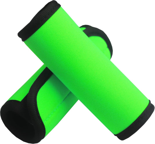 Luggage Handle Wrap 2 Pack Luggage Handle Wraps for Suitcase Bright Neoprene Luggage Handle Covers/Extender/Identifiers-Travel Accessories Must Haves (Green-2 Pack)