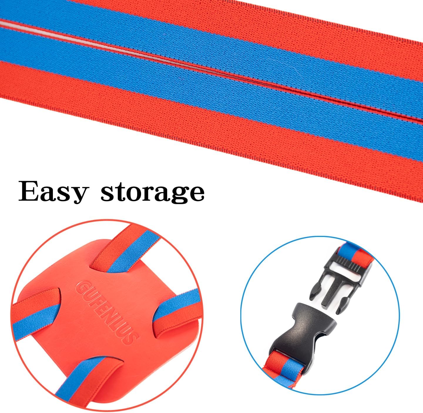Bag Bungee, Luggage Straps Suitcase Adjustable Belt - Lightweight and Durable Travel Bag Accessories (Blue/Red 1pcs)