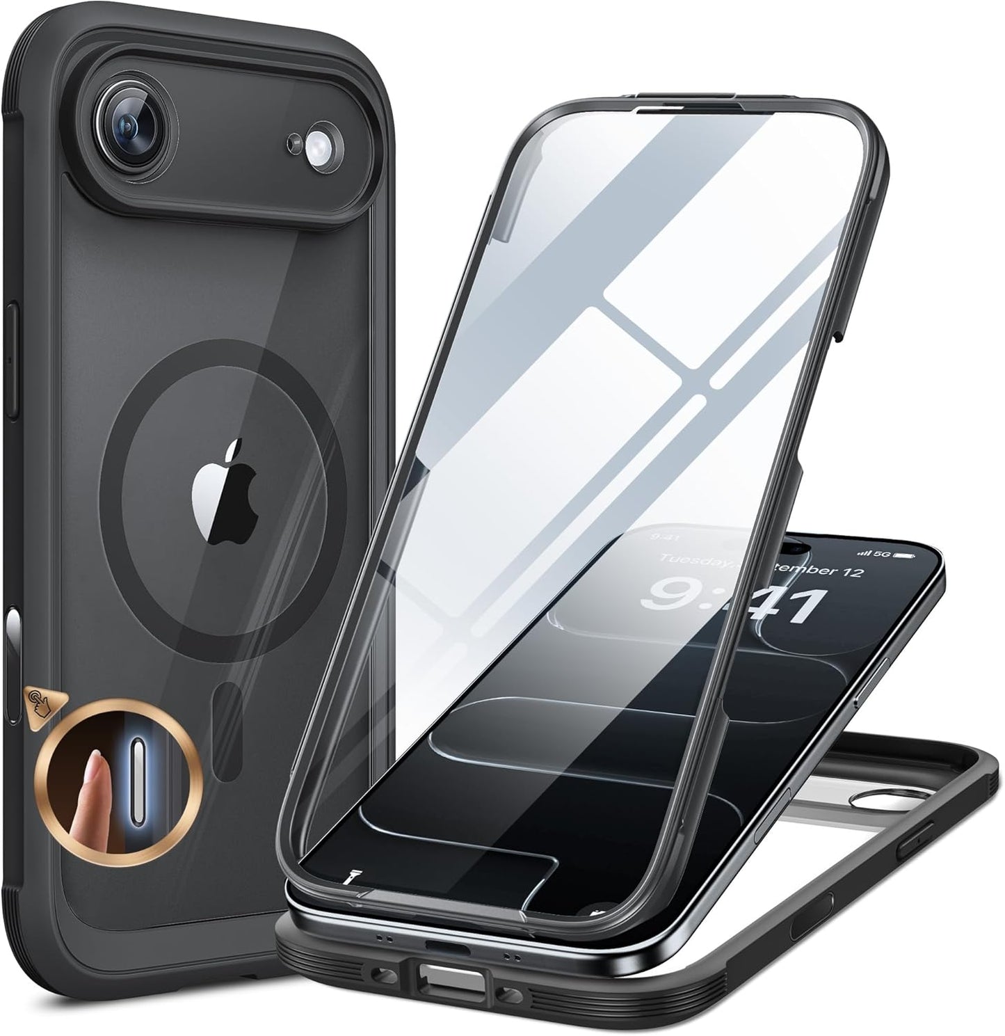 Miracase Magnetic for iPhone Air Case 6.5-inch with Camera Control, [Compatible with MagSafe]