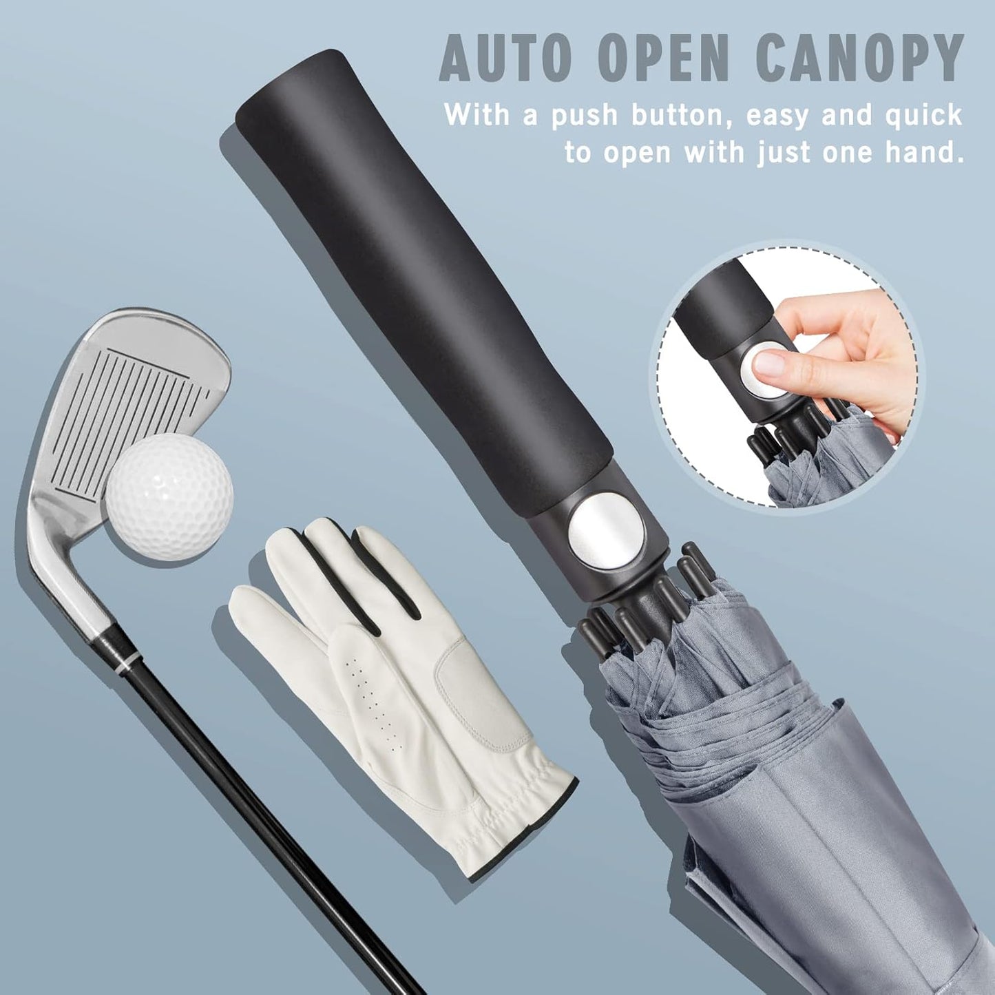 ZOMAKE Golf Umbrella Windproof, Extra Large Oversized Heavy Duty Double Canopy for Rain, Sports