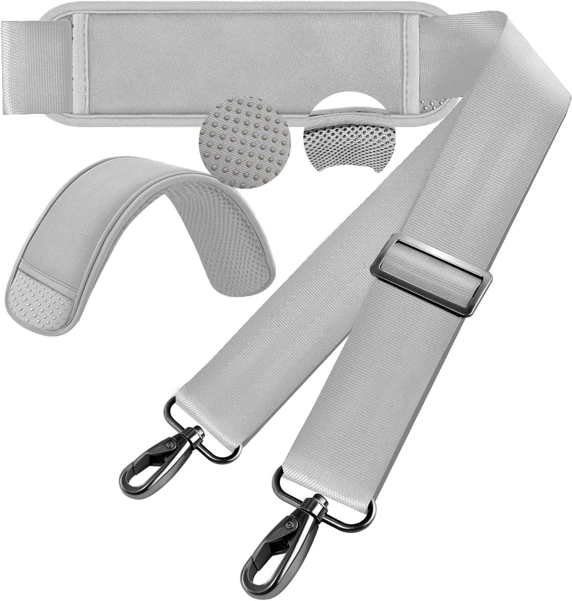 60 Inch Shoulder Strap, Ultra-Thick and Padded with Metal Swivel Hooks for Laptop Messenger and Crossbody Canvas Bags
