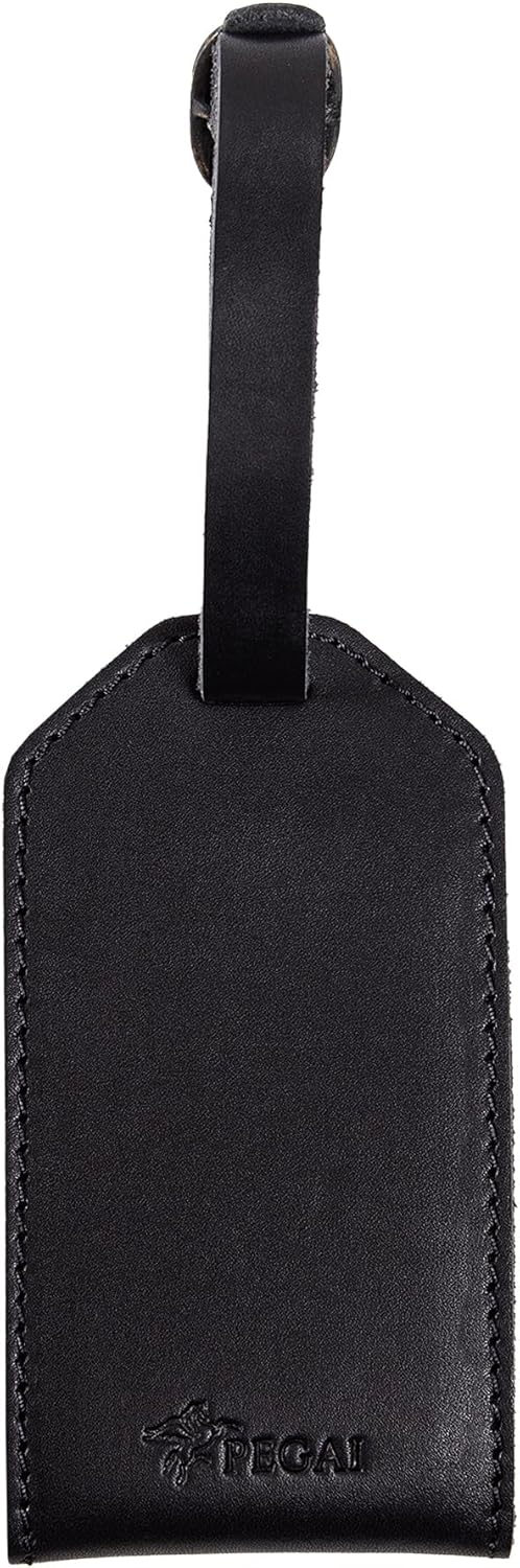 PEGAI Personalized Leather Luggage Tags for Suitcases | Handmade Travel Essentials Luggage Tag