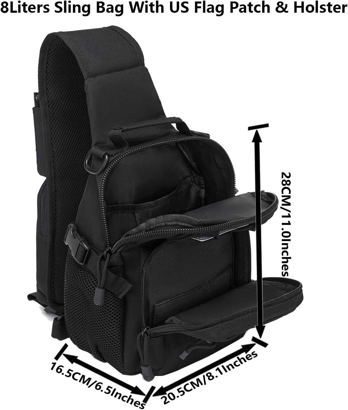 ATBP Small Tactical Holster Sling Backpack Accessories Shoulder Pouch Water Bottle & Radio Holder