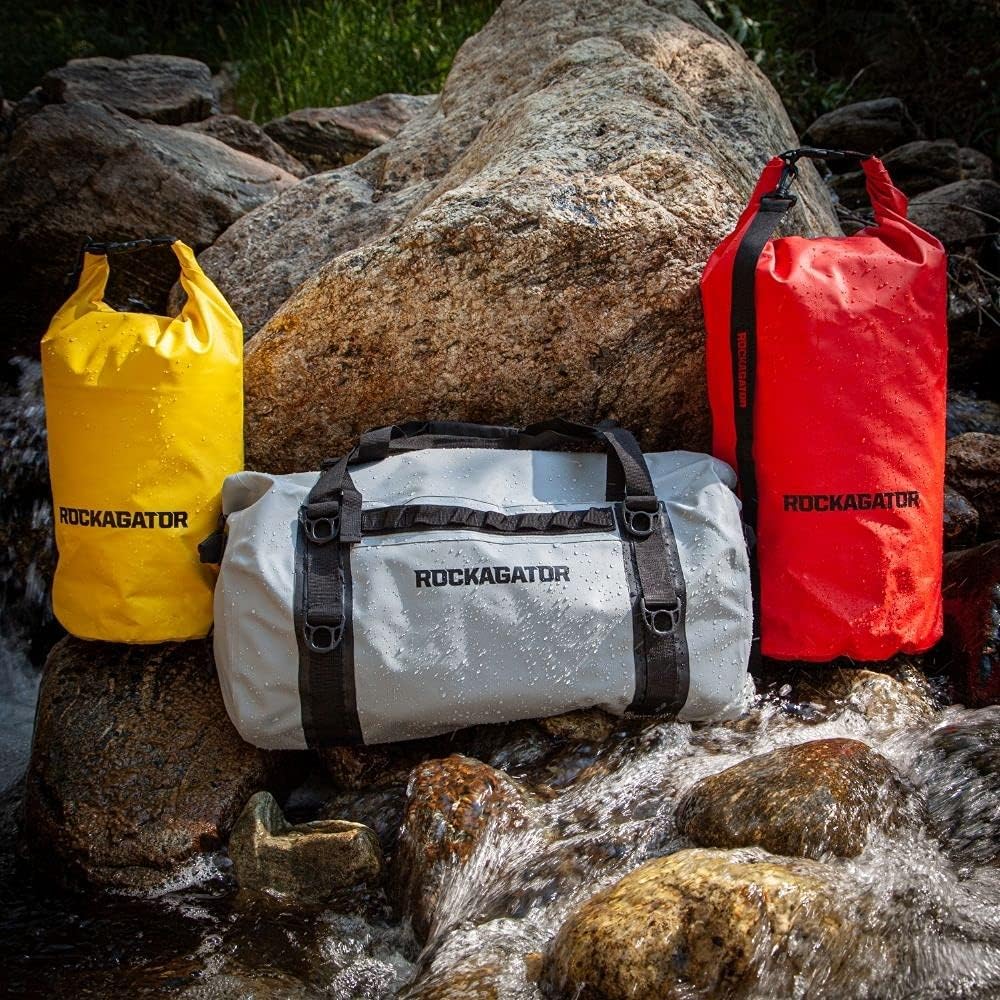 Waterproof Duffle Bag for Travel and Camping with Roll-Top Closure, Durable, All-Weather, and