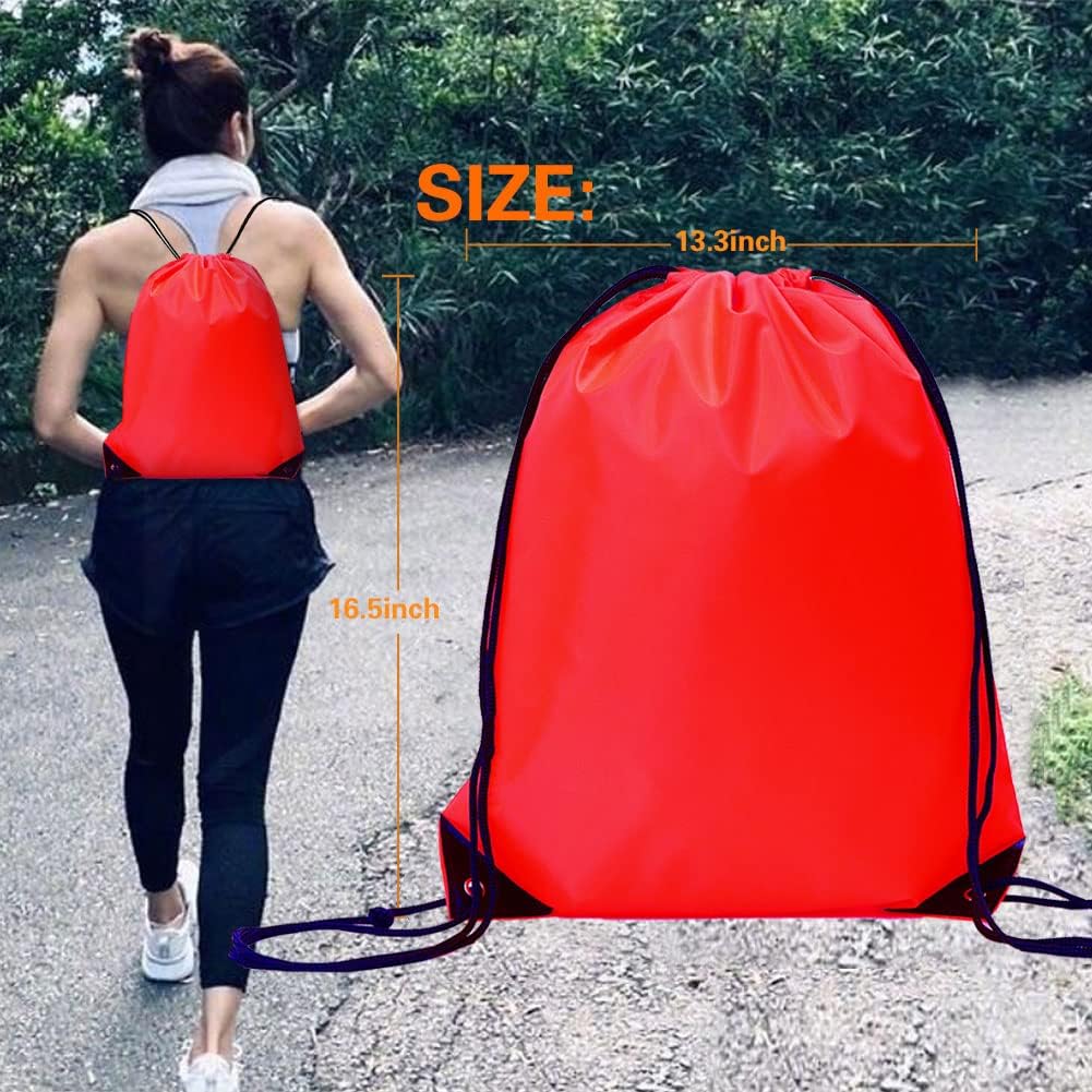 Bulk Drawstring Bags, Polyester Draw String Bags, Gym Sports Cinch Bag Drawstring Backpack for