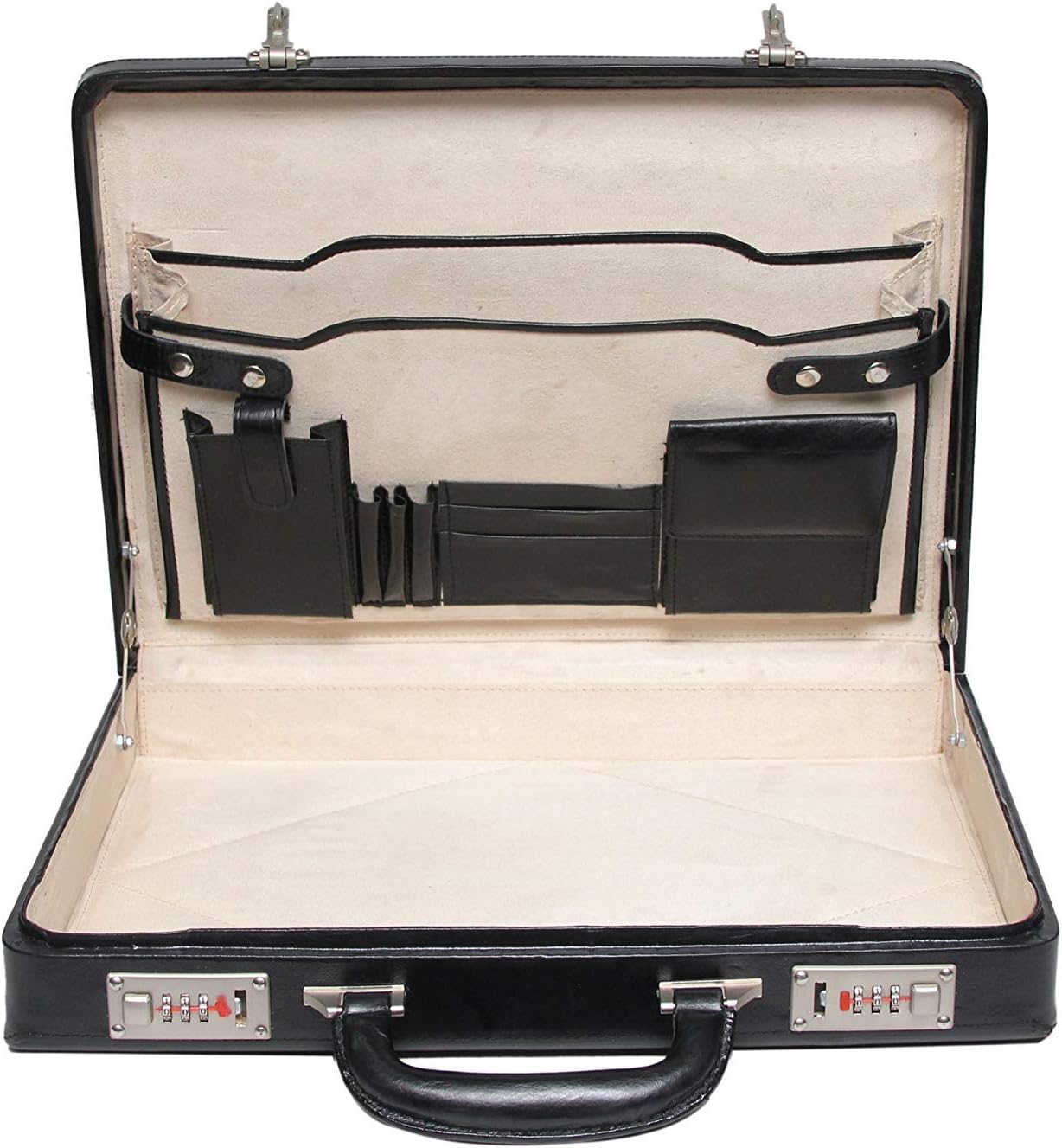 Full Grain Leather Briefcase Attache Case For Unisex Size L17xW3xH12 Inches Briefcase Bag