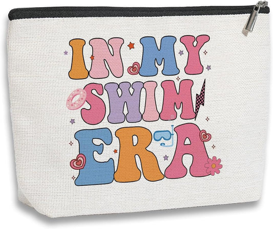 Swim Gifts for Girls Women In My Swim Era Makeup Bag Funny Swimming Gifts for Swimming Team Gifts Swim Coach Gifts Swim Teacher Gifts Swimming Coach Birthday Gifts for Swimmer Her