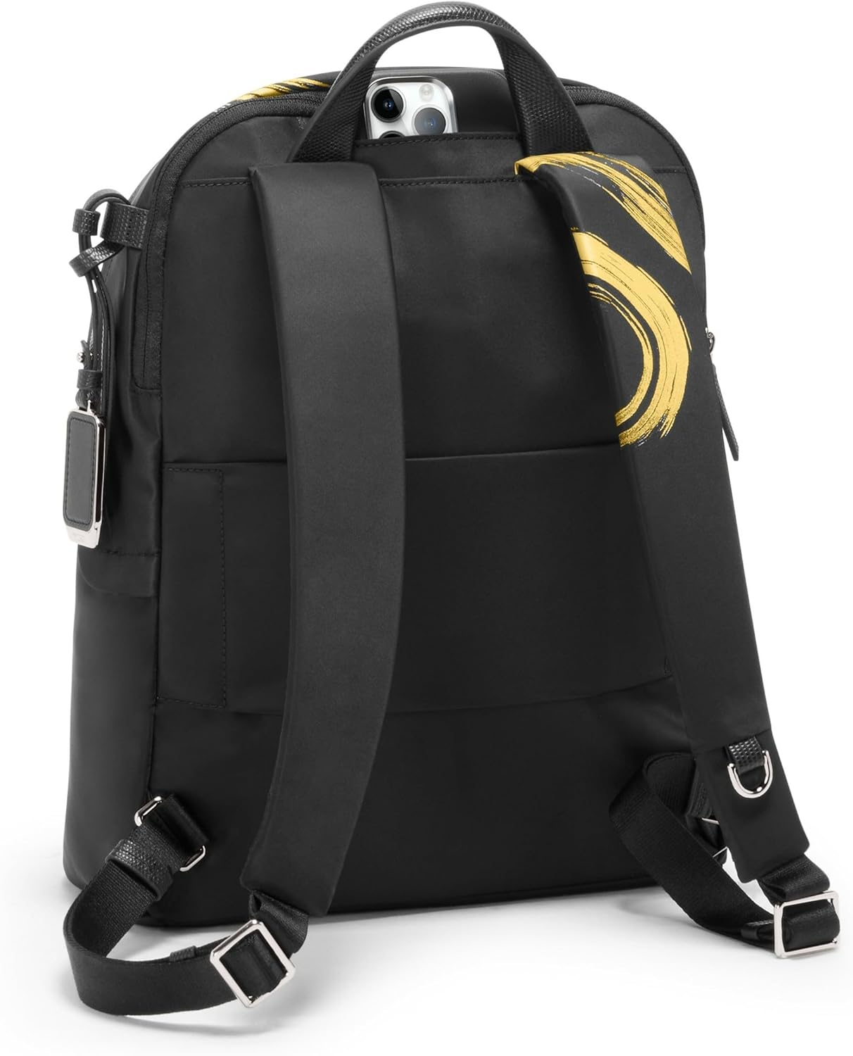 TUMI - Voyageur Halsey Backpack - Women's Lightweight Everyday and Travel Bag - 14.5" X 11.5" X 5.5" - Holds Up to 14" Screen - Gold Brush Stroke