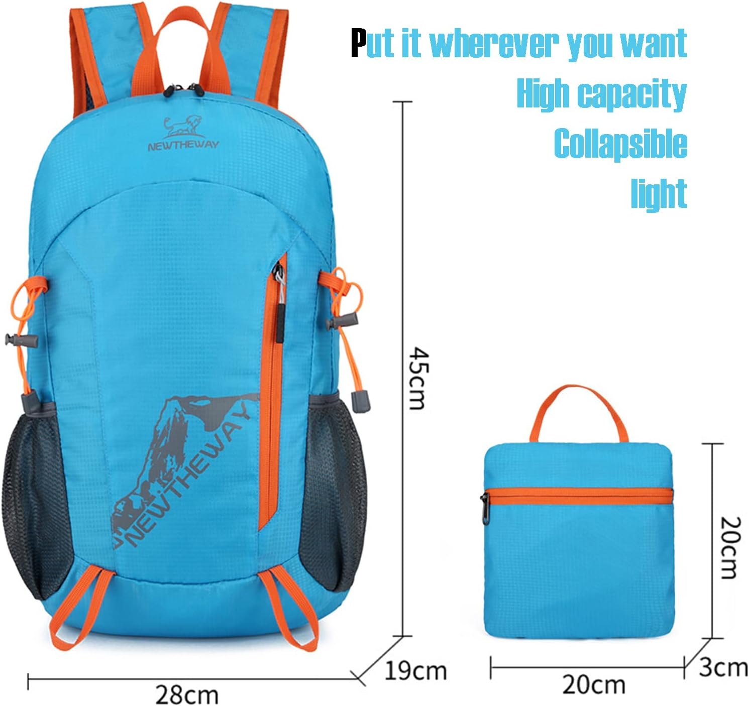 Lywencom Hiking Backpack,20L sports lightweight folding waterproof ultra-light backpack suitable