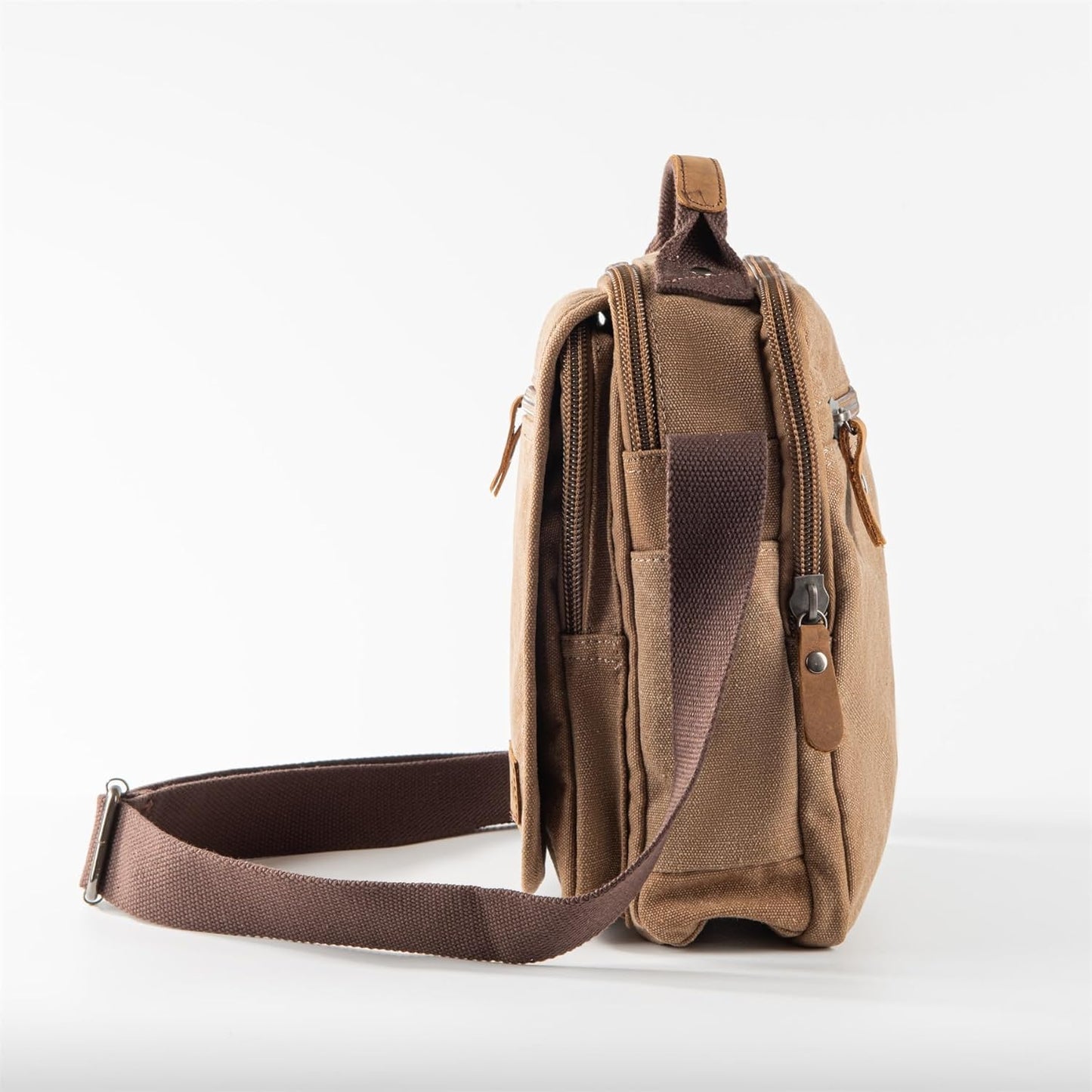 Sechunk Small Canvas Shoulder Bags Messenger Bag Travel Bag Business Bag Working Bag For Men Women