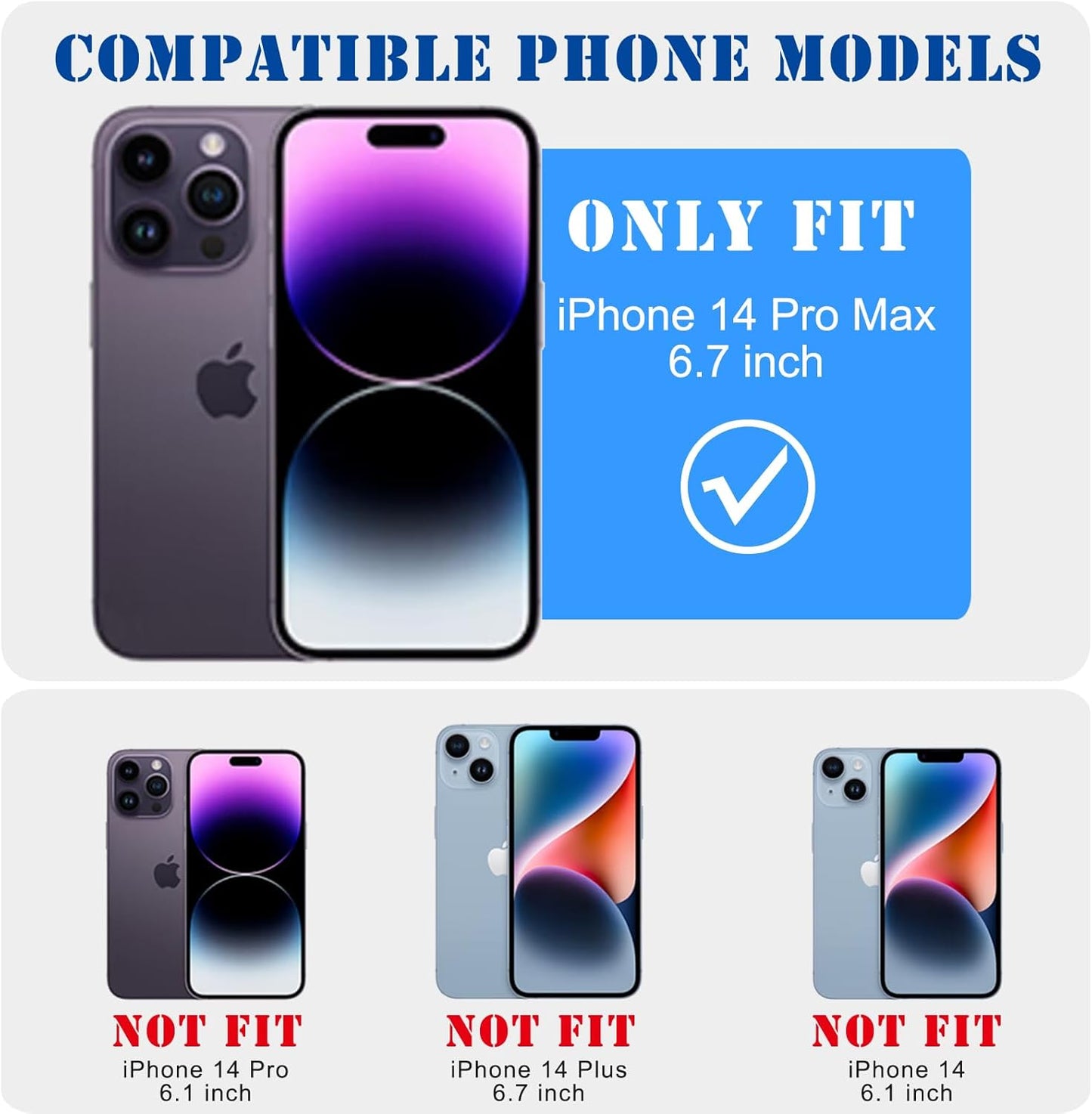 for iPhone 14 Pro Max Case, Vintage Camo Pattern Design for Men Boys Teens, Cool Camouflage Shockproof Protective Cover for Girls Women - Blue