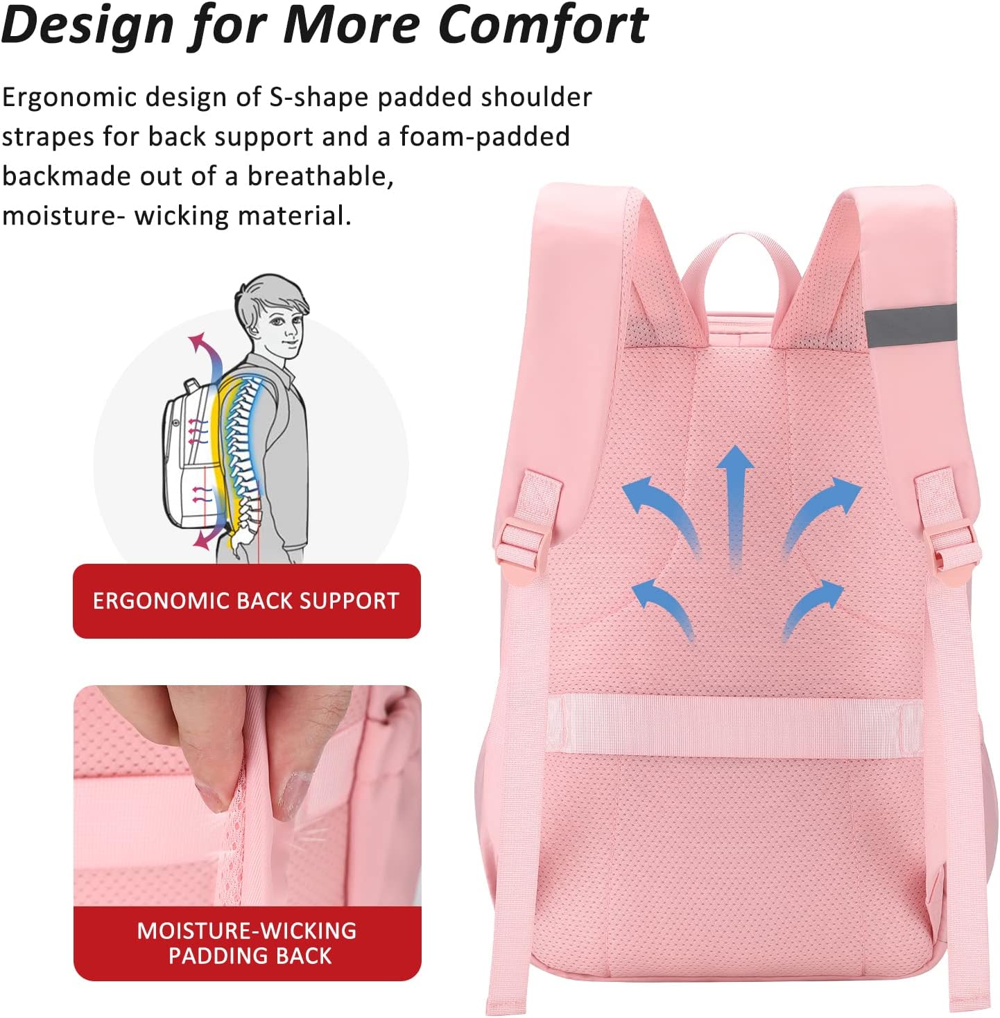 MAXTOP Deep Storage Laptop Backpack with USB Charging Port[Water Resistant] College Computer Bookbag Fits 16 Inch Laptop