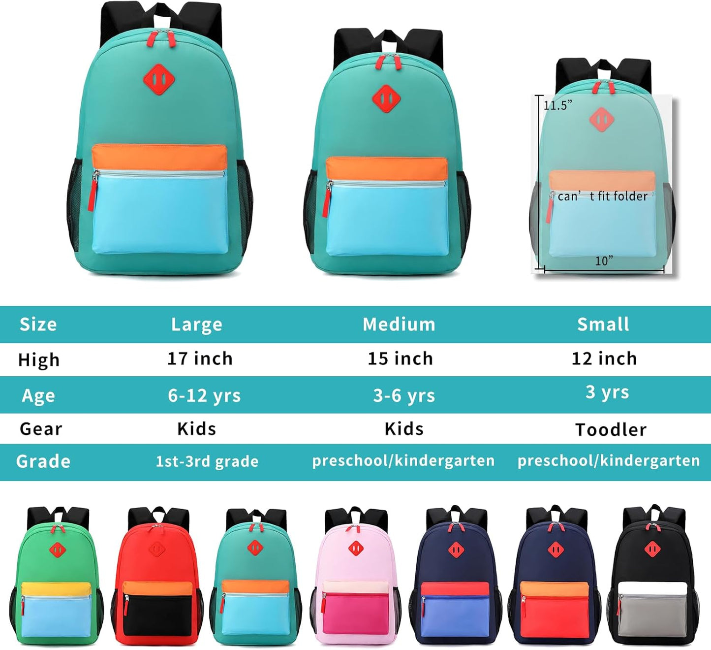 Toddler Backpack,12inch Preschool Backpack for Kids Boys and Girls 2-4 Kindergarten Preschool