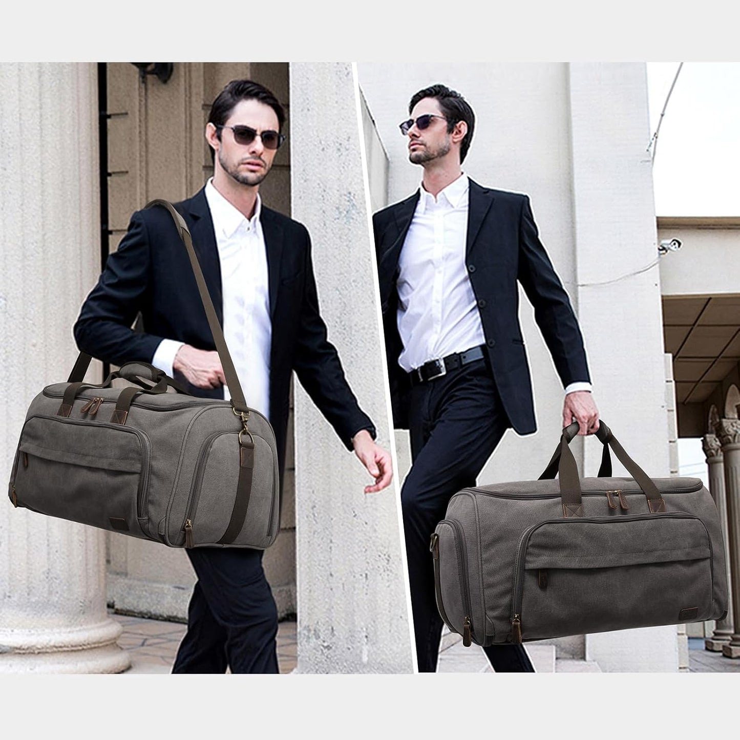 S-ZONE Carry On Garment Bag for Travel Convertible Garment Duffle Bag Suit Bags for Men Women