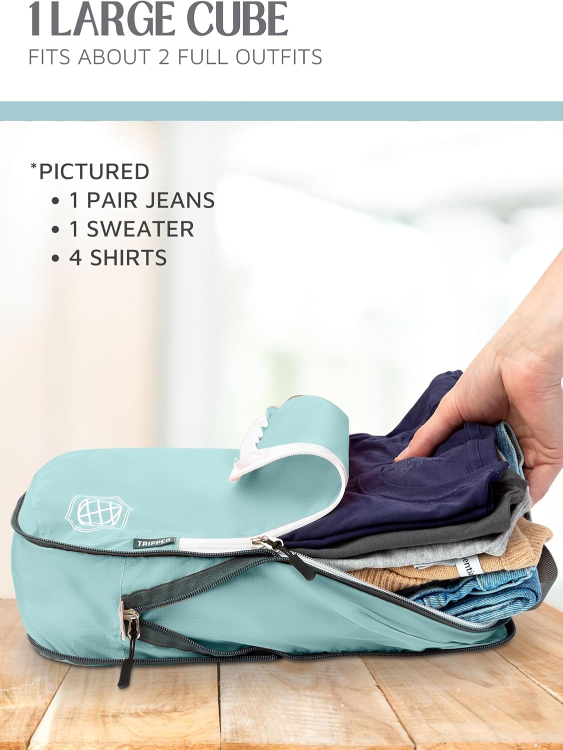 Compression Packing Cubes Set for Travel - Lightweight, Durable Clothes Organizer for Carry-On