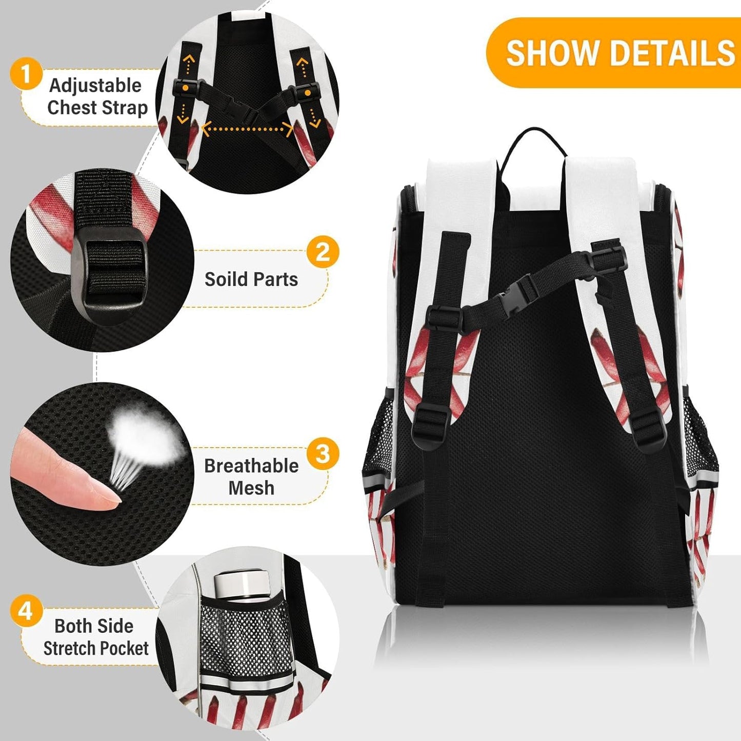 Baseball Cute Backpack For Girls Kids Backpack Boys Teen School Bag Bookbag Travel Daypacks