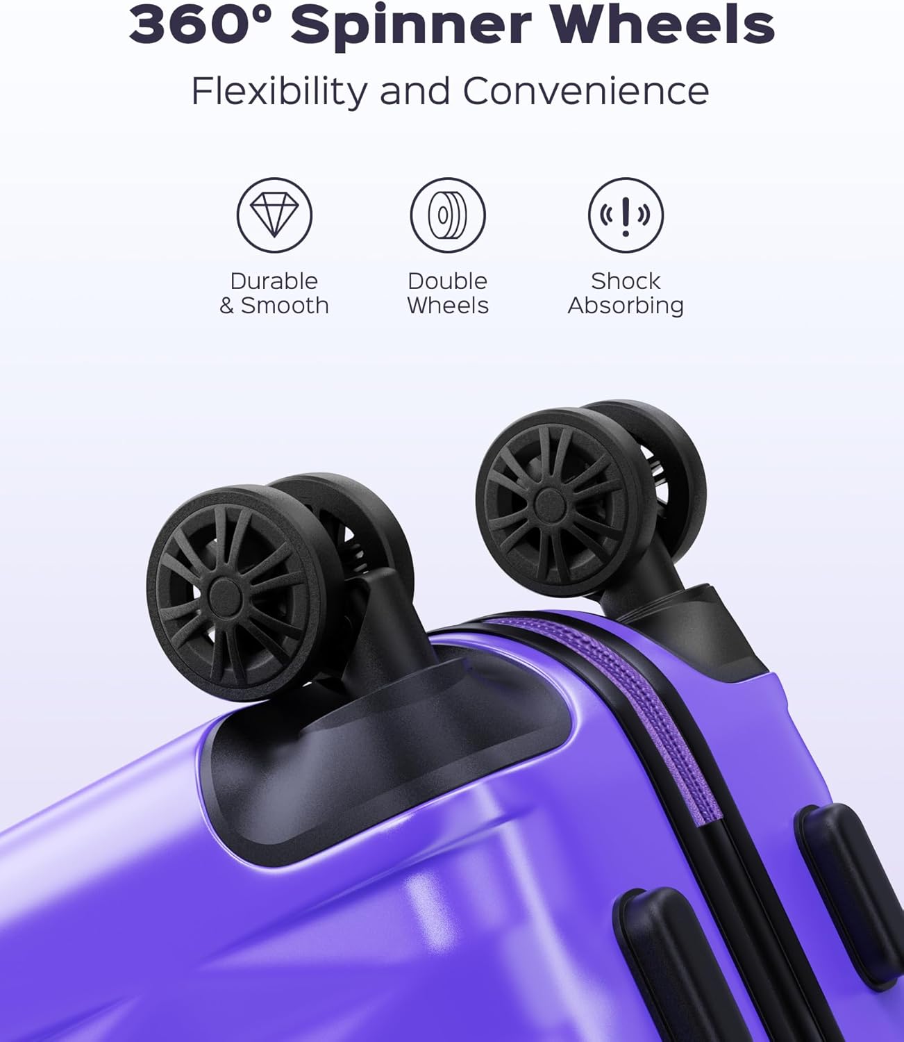Suitour Luggage Set 3 piece,Hardside Lightweight Suitcase Sets with Spinner Wheels TSA Locck for Travel