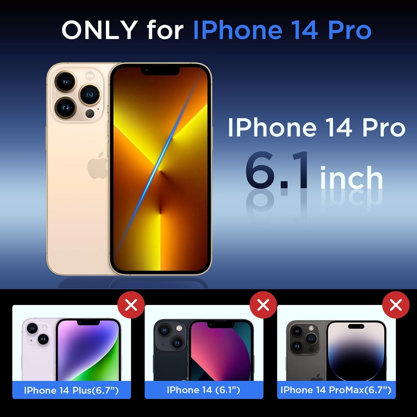 for iPhone 14 Pro Case with Kickstand, Compatible with MagSafe, [Invisible Stand] Anti-Slip Shockproof Military-Grade Protection, Magnetic Phone Case for iPhone 14Pro Cover (Clear)
