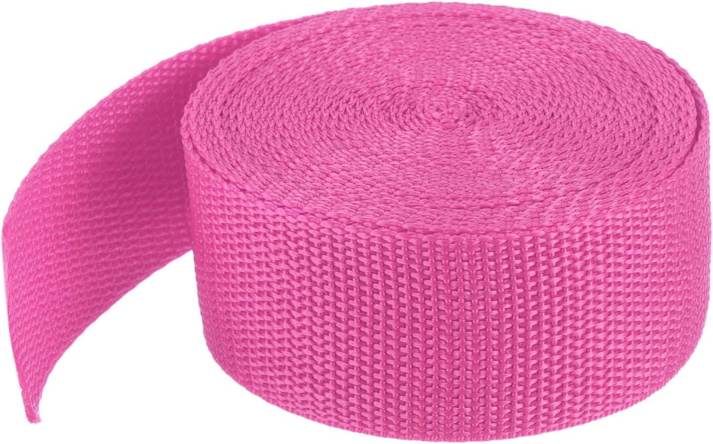 MECCANIXITY Lightweight Polypropylene Webbing Strap 1 1/2" 5 Yard Backpack Strapping Band Rose Red for Outdoor Luggage Cargo Straps