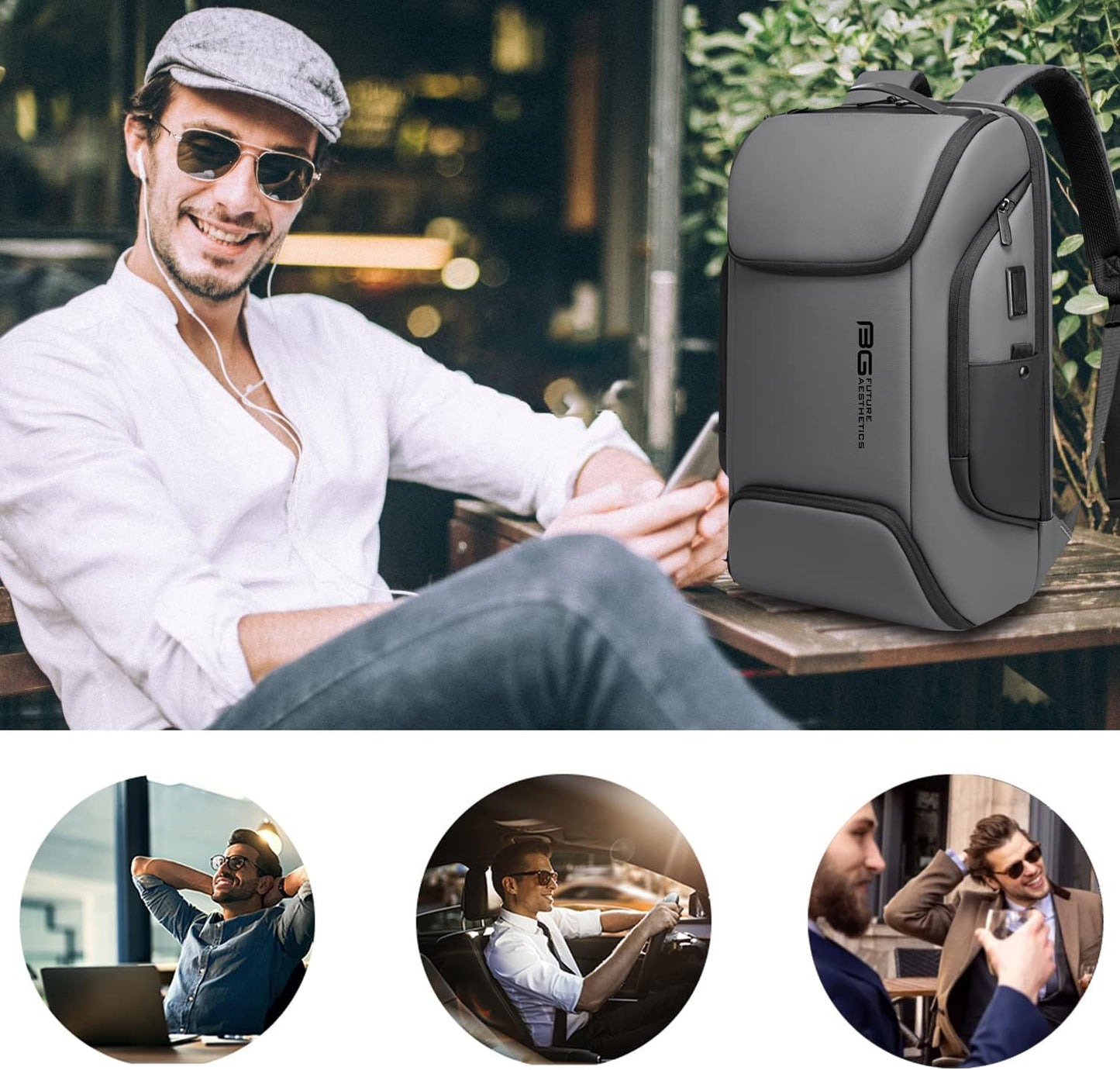 BANGE Business Laptop Smart backpack Can Hold 15.6 Inch Laptop Commute Backpack Carry on bag for