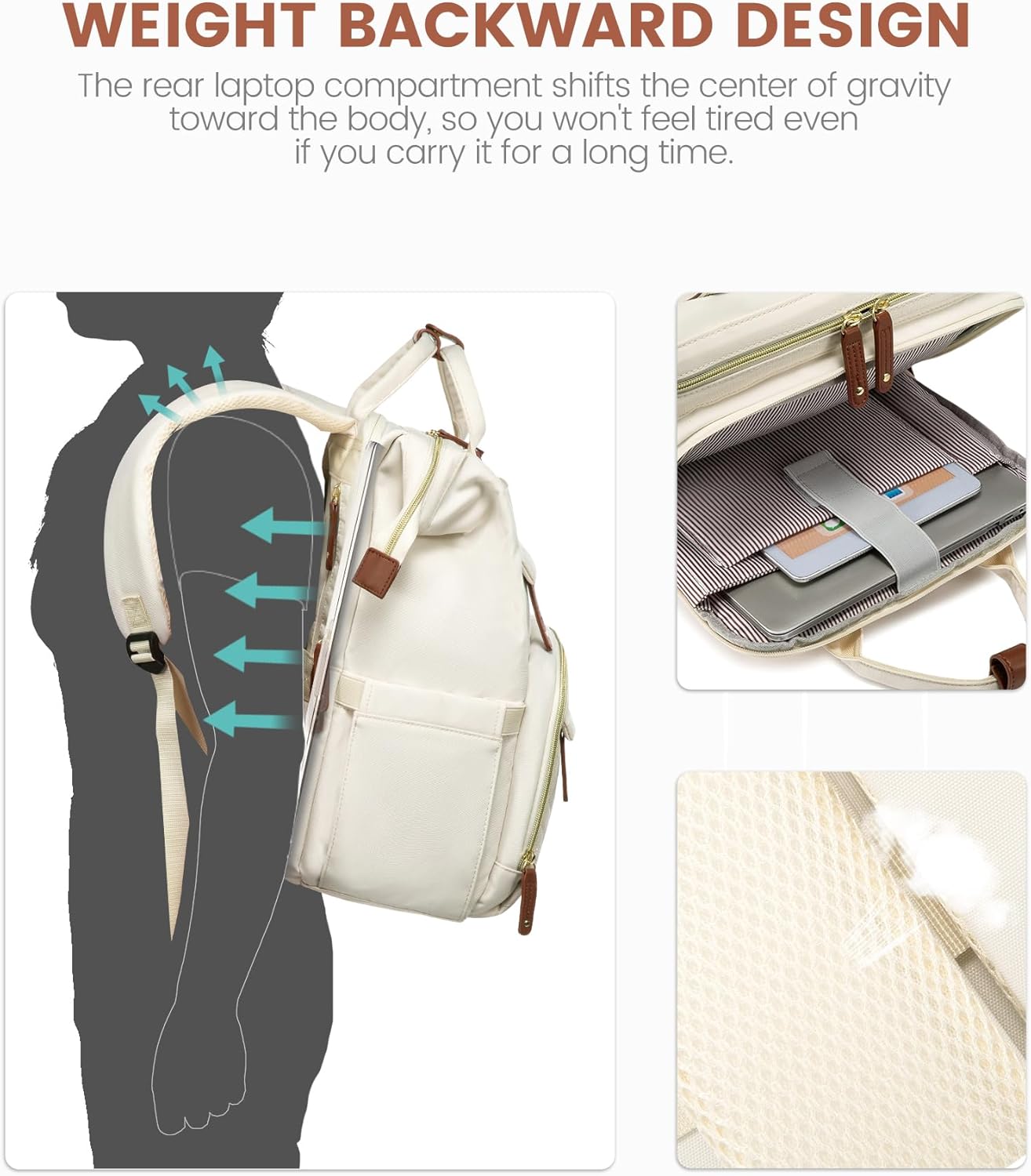 LOVEVOOK Laptop Backpack for Women, 17.3'' Waterproof Nurse Bag Teacher Work Backpack Purse for Women, Travel Computer Backpack for College Office Business Ladies