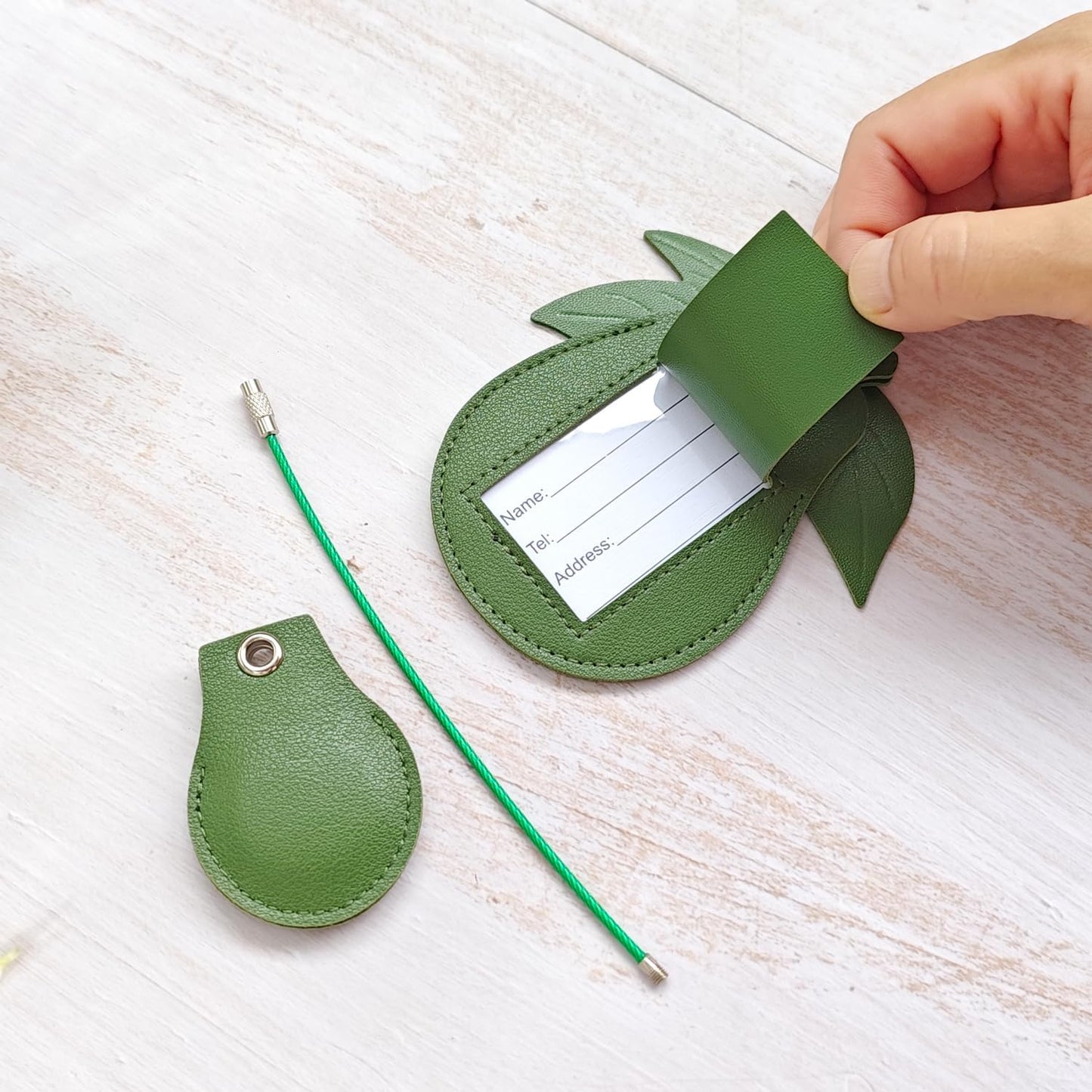 Luggage Tags for Suitcases, Faux Leather Cute & Funny Travel Suitcases Tag with ID Label,Stainless Steel Loop