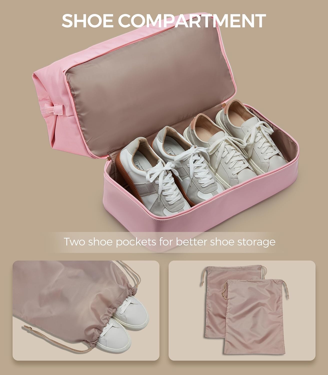 Weekender Bags for Women, Large Travel Duffel Bag with Shoes Compartment, Carry On Overnight Tote Bags with Toiletry Bag