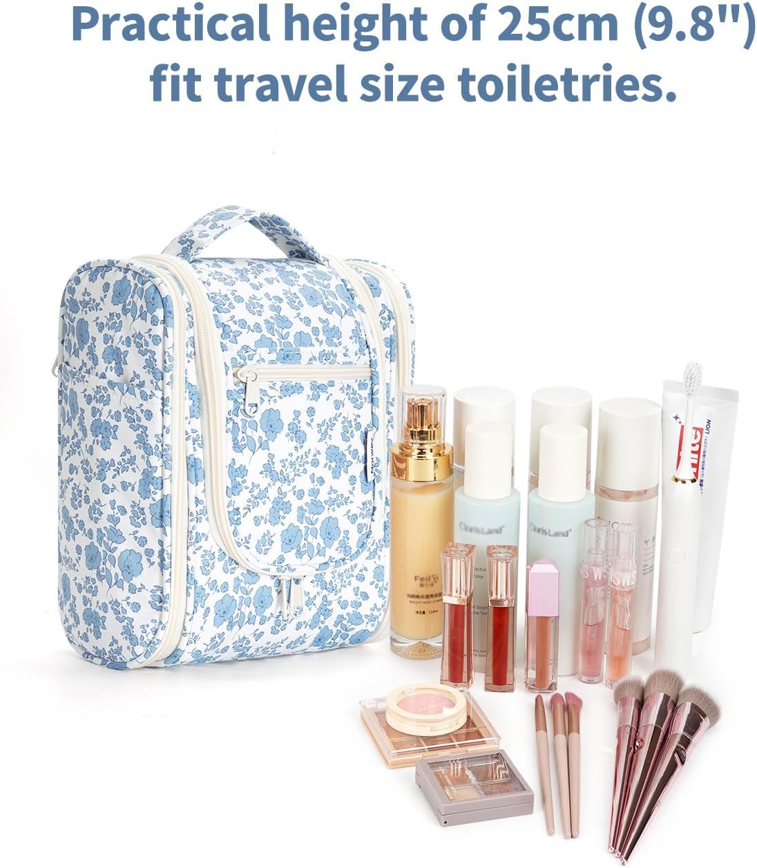 Narwey Hanging Toiletry Bag Women Travel Makeup Bag Organizer Toiletries Bag for Travel Size