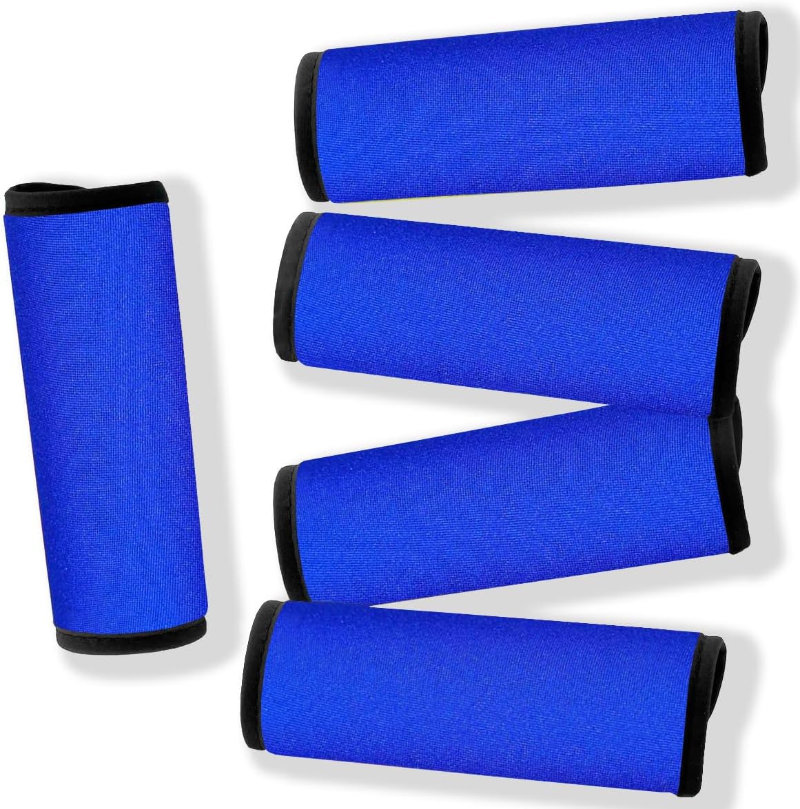 Neoprene Luggage Handle Wrap Fluorescent Colors Luggage Identifiers (Blue)