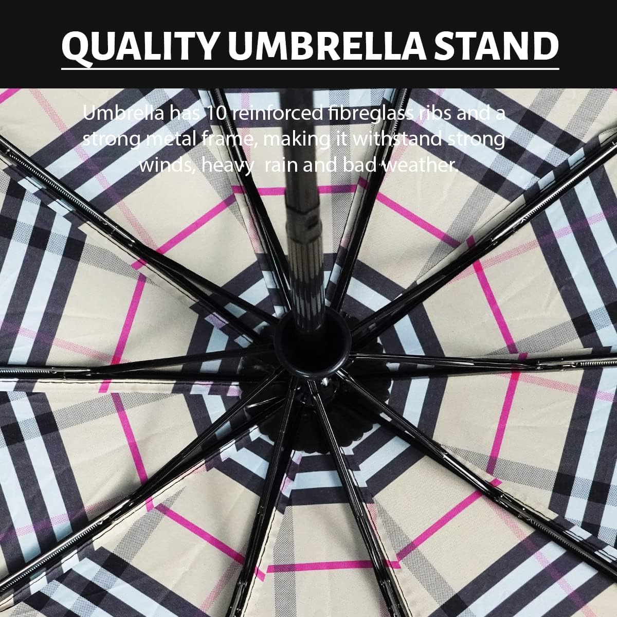 LLanxiry Compact Travel Umbrella, Windproof UV Protection Mini Folding Umbrellas for Rain Small Portable Umbrella for Travel Outdoor Use