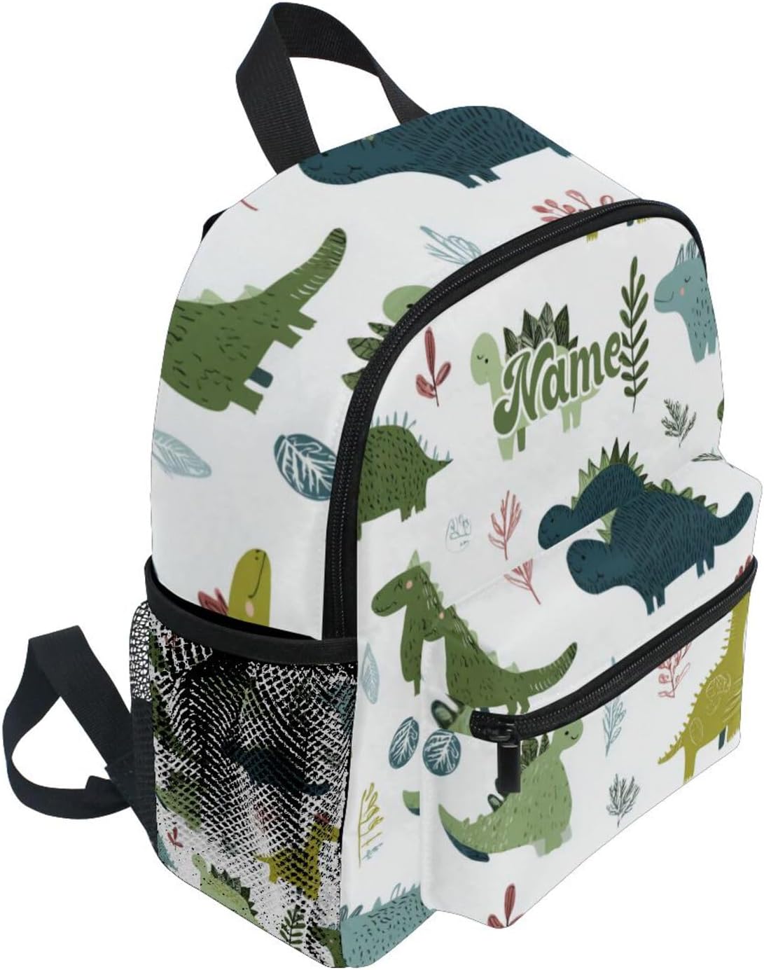 Custom Cute Dinosaurs3 Preschool Backpack for Toddler Boy Girl,Personalized Backpack with Name Text, Customization Kindergarten School Bookbags - M