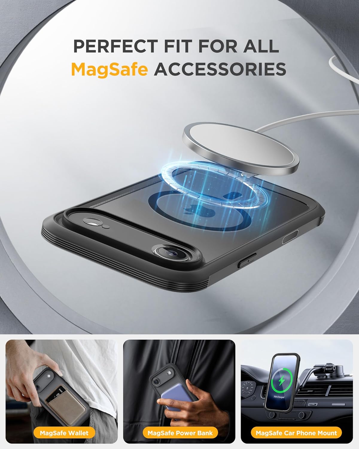 Miracase Magnetic for iPhone Air Case 6.5-inch with Camera Control, [Compatible with MagSafe]