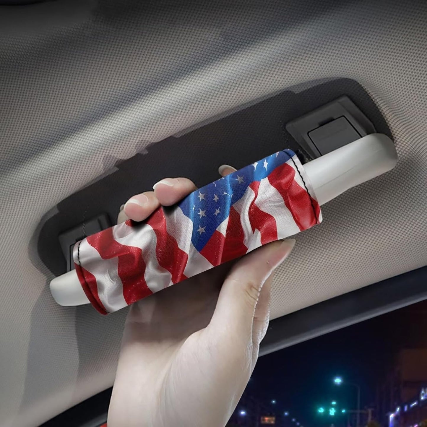 Patriotic Flag Luggage Handle Wraps for Suitcase 2 Pack Door Handle Protection Sleeve Cover Neoprene Travel Accessories