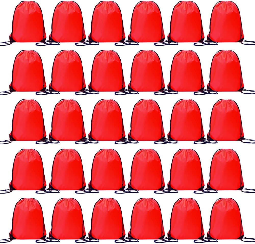 Bulk Drawstring Bags, Polyester Draw String Bags, Gym Sports Cinch Bag Drawstring Backpack for Women Men