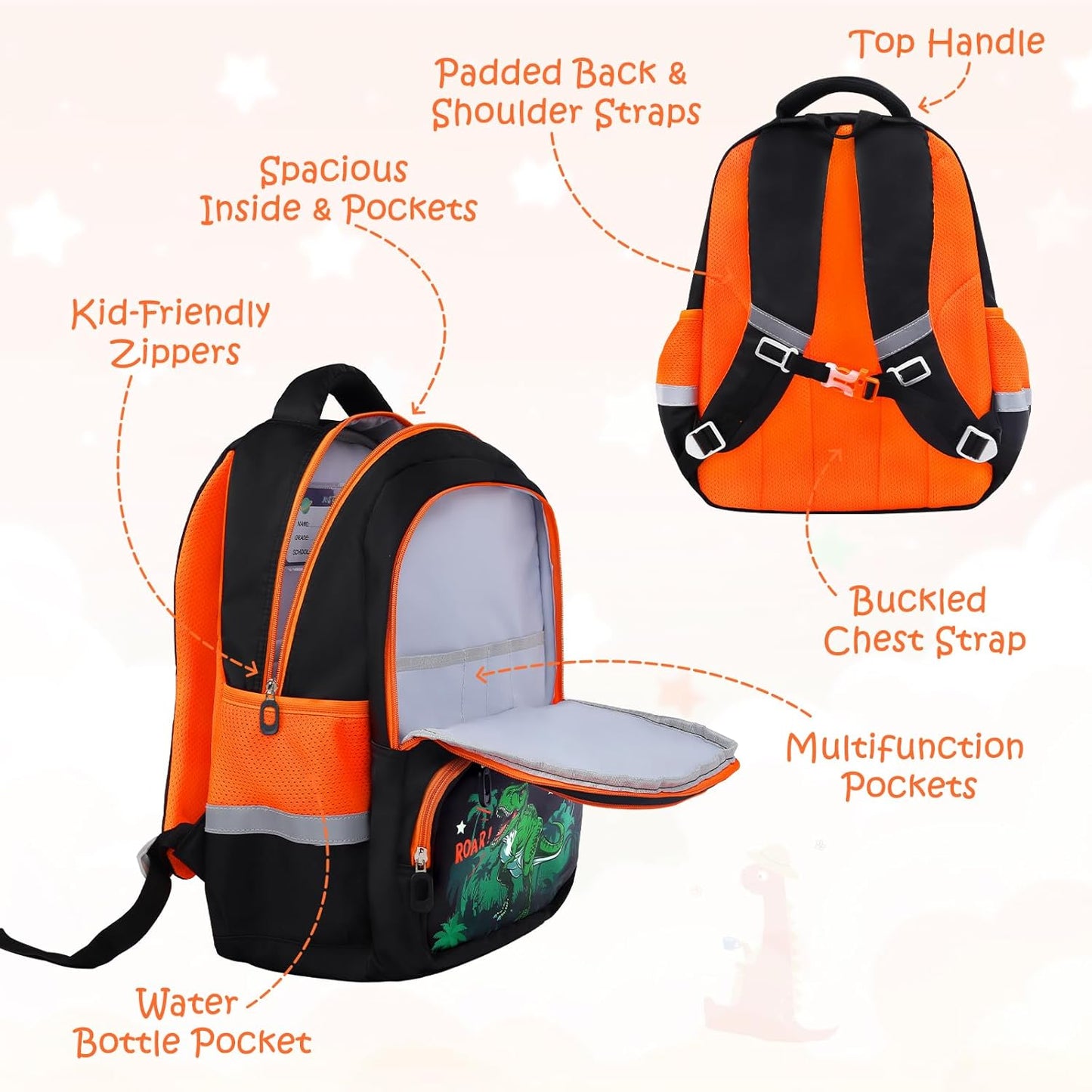 Kids Backpack for Boys Girls Children Bookbags for Preschool Elementary Middle School Lightweight Teen School Bags Backpacks