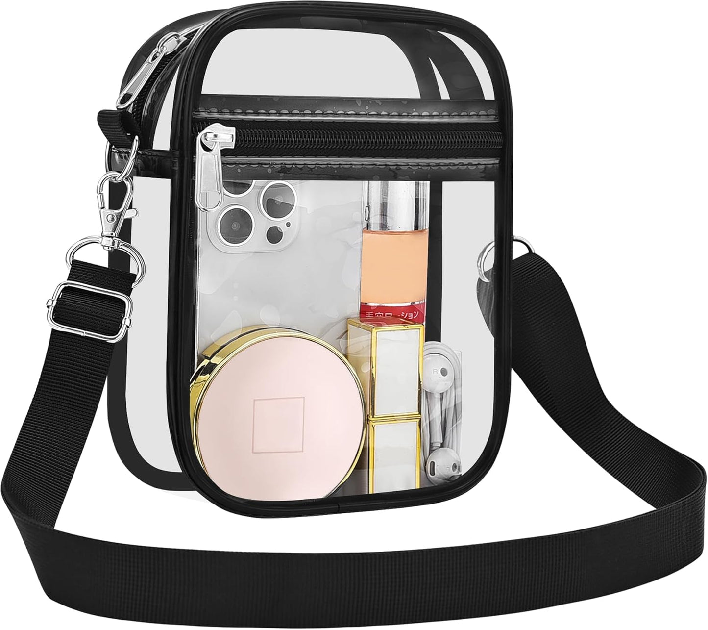 USPECLARE Clear Purse Stadium Transparent Messenger Bag Stadium Approved for Men and Women Clear