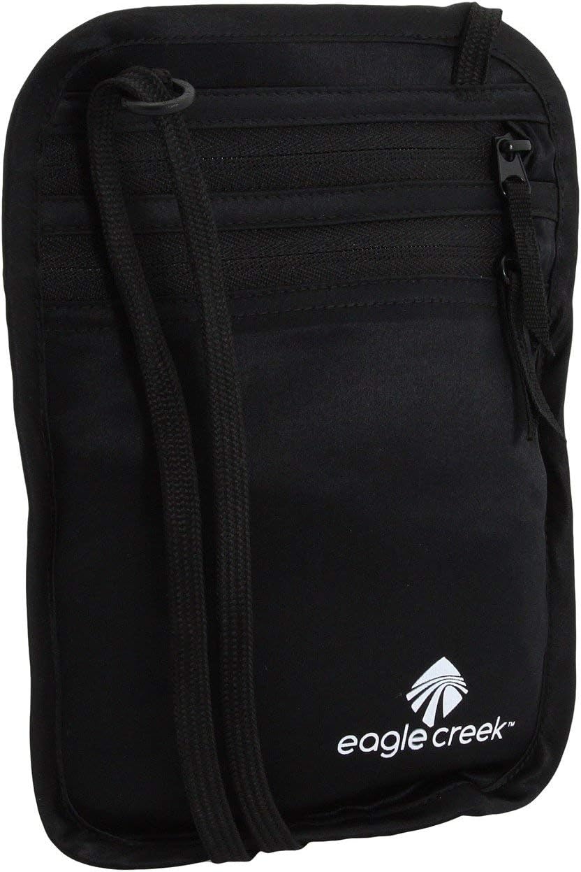 eagle creek TRAVEL GEAR Women's Undercover Silk Neck Wallet, Black, One Size
