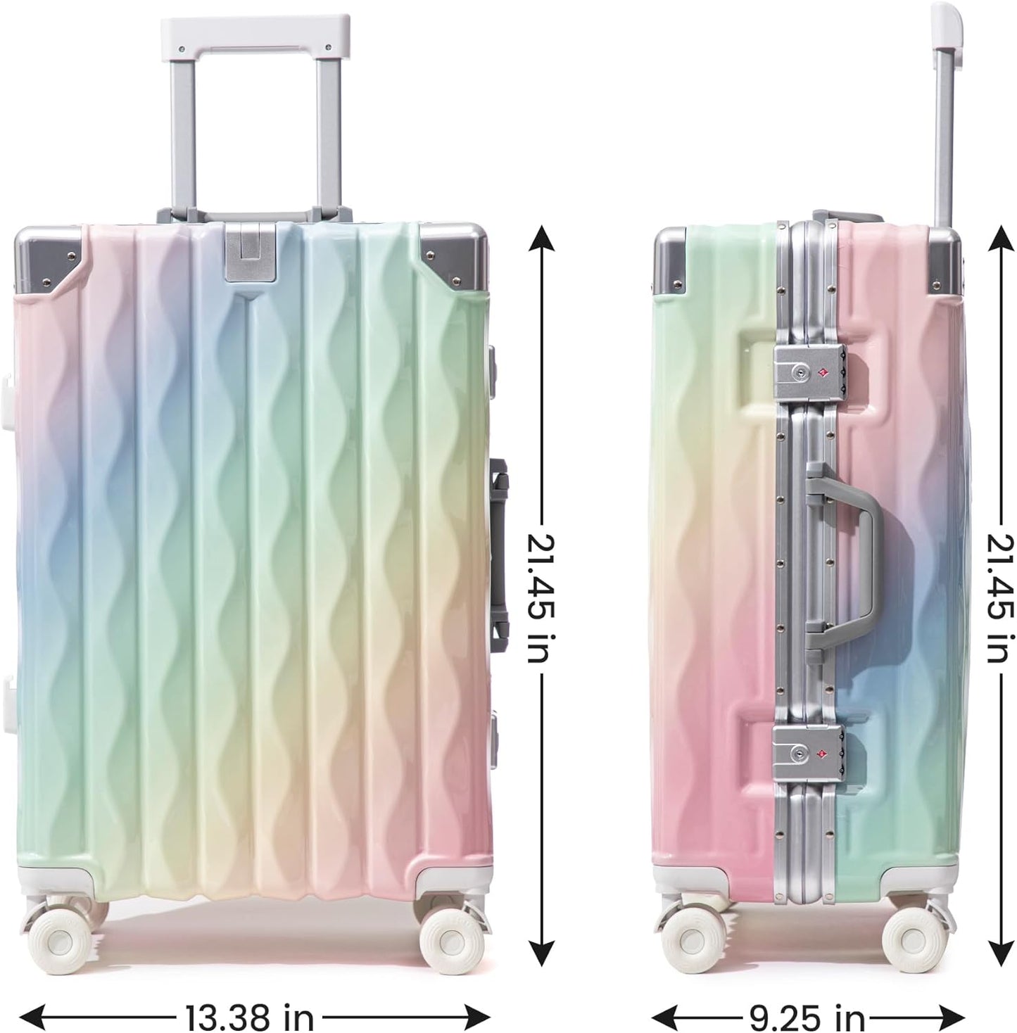 20 Inch Carry On Luggage with Spinner Wheels,Lightweight Travel Luggage Airline Approved for Men Women, Colorful