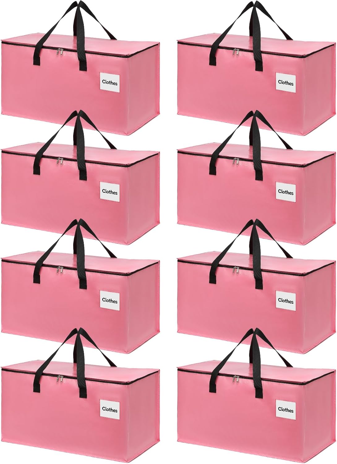 Extra Large Moving Bags with Zipper - Heavy Duty Tote for Packing Clothes, Durable Storage Bin Organizer, Multipack Set