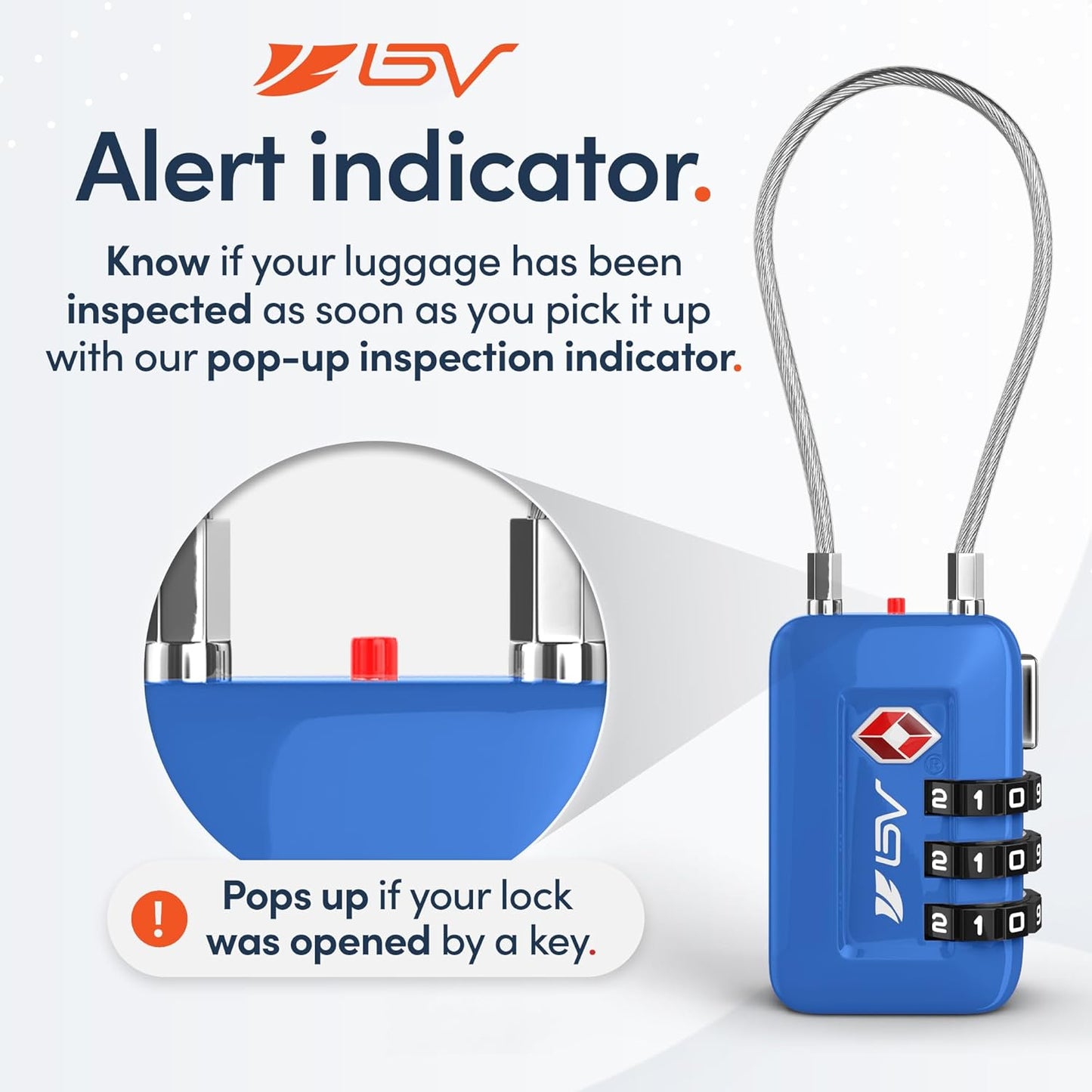 TSA Accepted Luggage Travel Lock, Set-Your-Own Combination Lock for School Gym Locker, Luggage