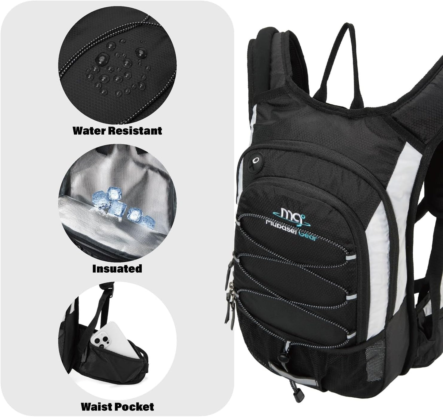 15L Insulated Hydration Backpack Pack with 2L Water Bladder Lightweight Hiking Backpack Bag for