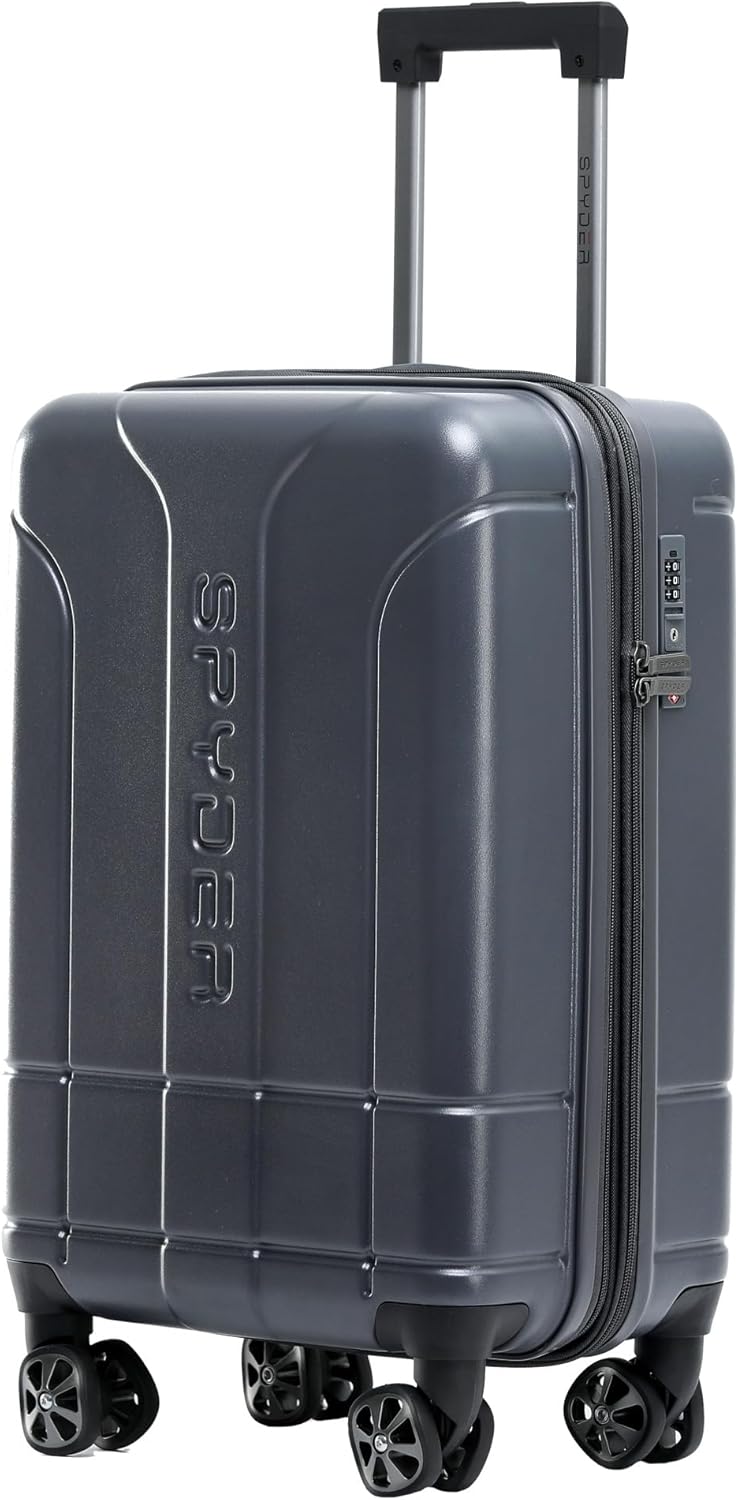 Spyder Carve 20 Inch Carry On Expandable Hardside Upright Suitcase with 360° Spinner Wheels, TSA
