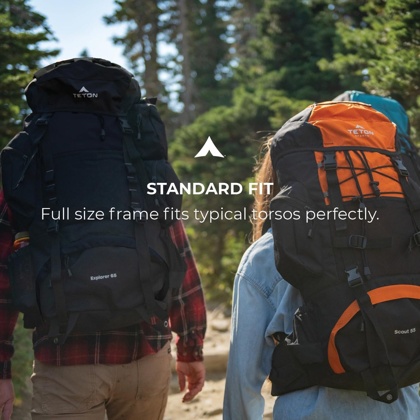 Teton 85L Explorer Internal Frame Backpack for Hiking, Camping, Backpacking, Rain Cover Included, Buck Brown