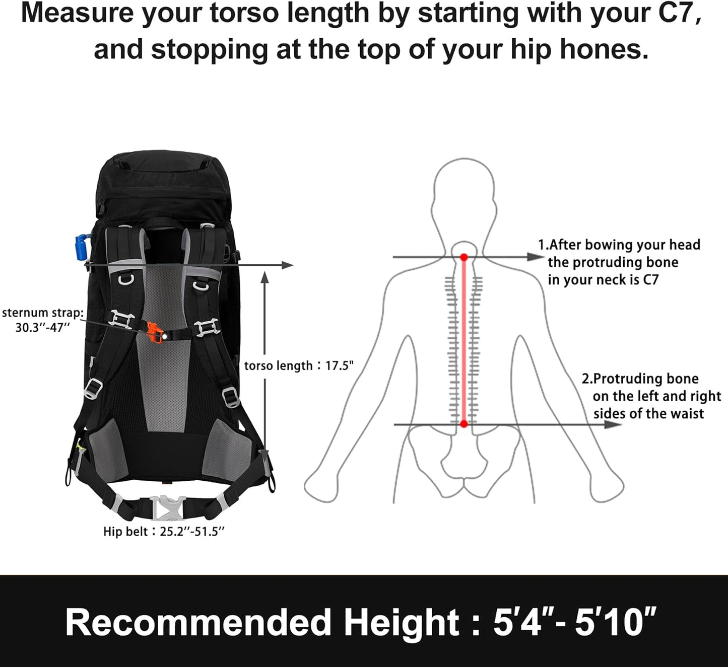 N NEVO RHINO Internal Frame Hiking Backpack 50/60/65/70/80L, Mountain Climbing Camping Backpack Daypack Waterproof Rain Cover