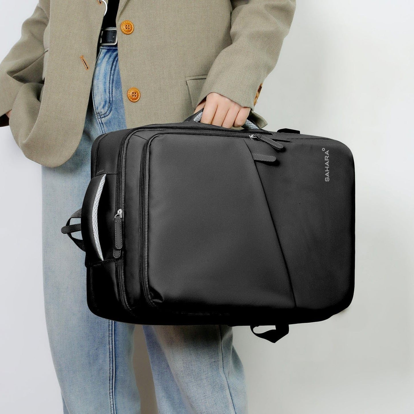 SAHARA - Multi-Compartment Travel & Laptop Backpack with USB Charging Port for Laptops up to 16-inch, Black, (LT00099)