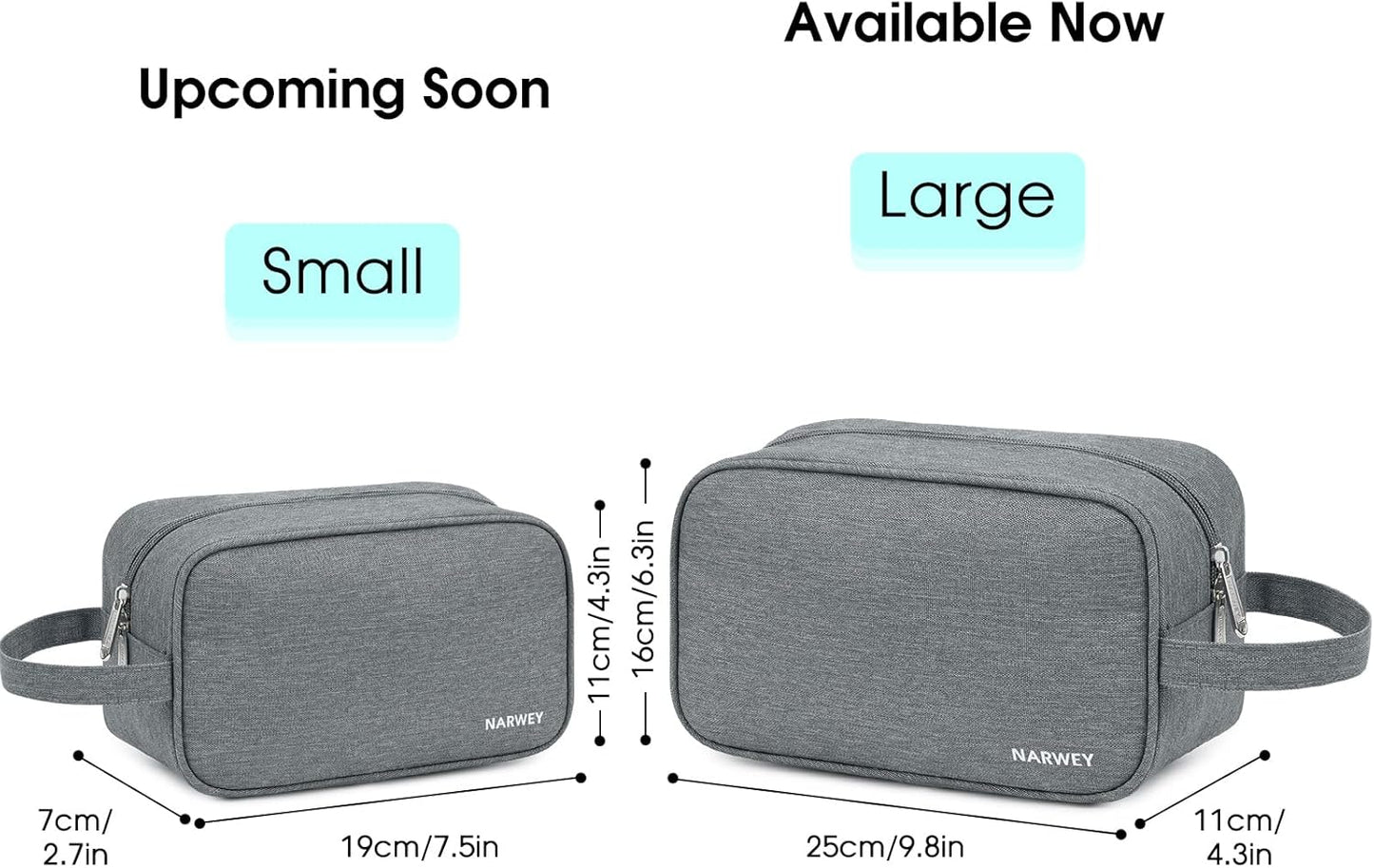 Narwey Travel Toiletry Bag for Women Traveling Dopp Kit Men Travel Bag for Toiletries Cosmetic Bag